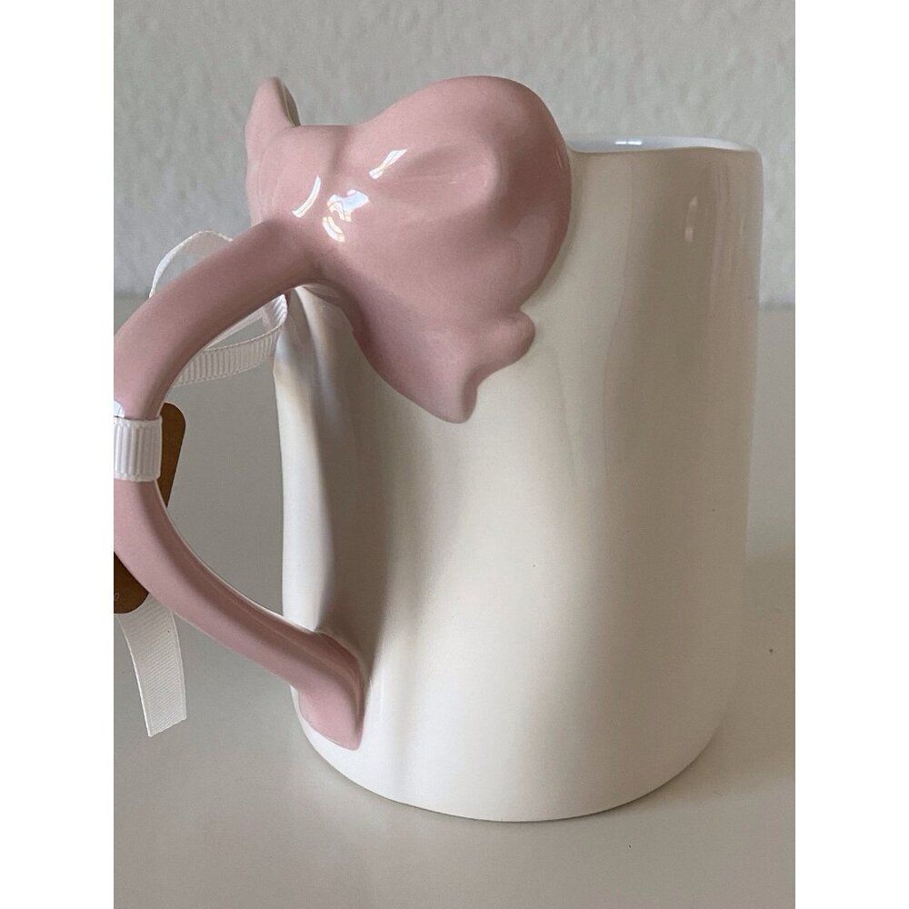 Rae Dunn Disney Aristocats‎ Duchess & Marie Cat Life Pink Bow Handle Mug Cup NEW - Picture 4 of 11